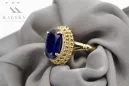 Sapphire 14K Yellow gold Ring Vintage style vrc068y